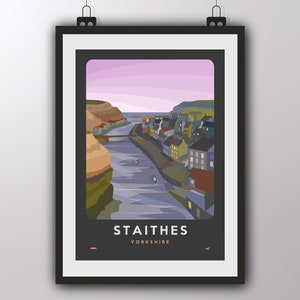 Staithes, Yorkshire - Art Print by Tiv