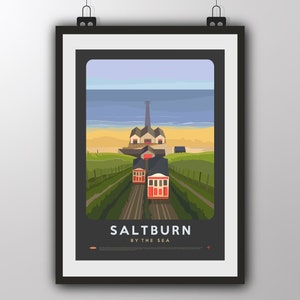 Saltburn by the Sea, Yorkshire - Art Print by Tiv