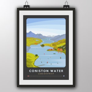 Coniston Water, Lake District - Art Print by Tiv