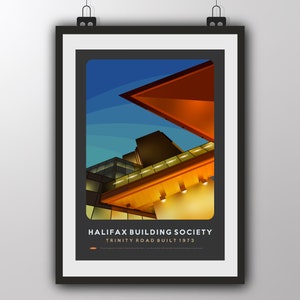 Halifax Building Society, Halifax, Yorkshire - Art Print by Tiv