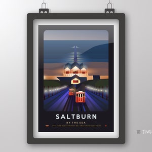 Saltburn by the Sea, Yorkshire - Art Print by Tiv