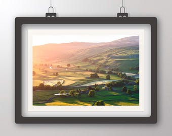 Impresión fotográfica del atardecer en Littondale - Fotografía de paisajes