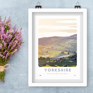 Yorkshire, God&#39;s Own County - Art Print by Tiv