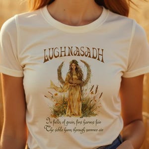 Lughnasadh Pagan Summer Holiday vrouwen tshirt Celtic Festival Tee, heks spreuk Wicca Sabbat shirt, oogst viering top natuurliefhebber cadeau