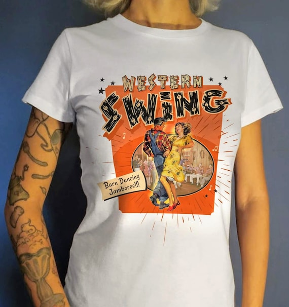 Western Swing Tshirt Women Men Country Cowgirl Cowboy Barn - Etsy