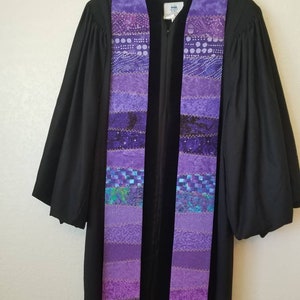 Purple pieced Lent stole