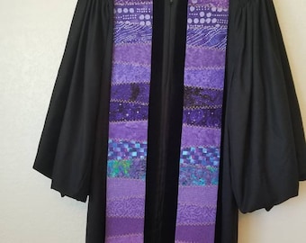 Purple pieced Lent stole