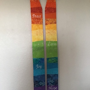 Rainbow Peace Stole