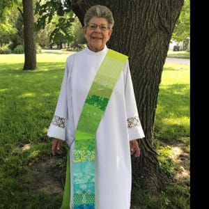 Deborah Deacon Stole, Green, Ordinary Time