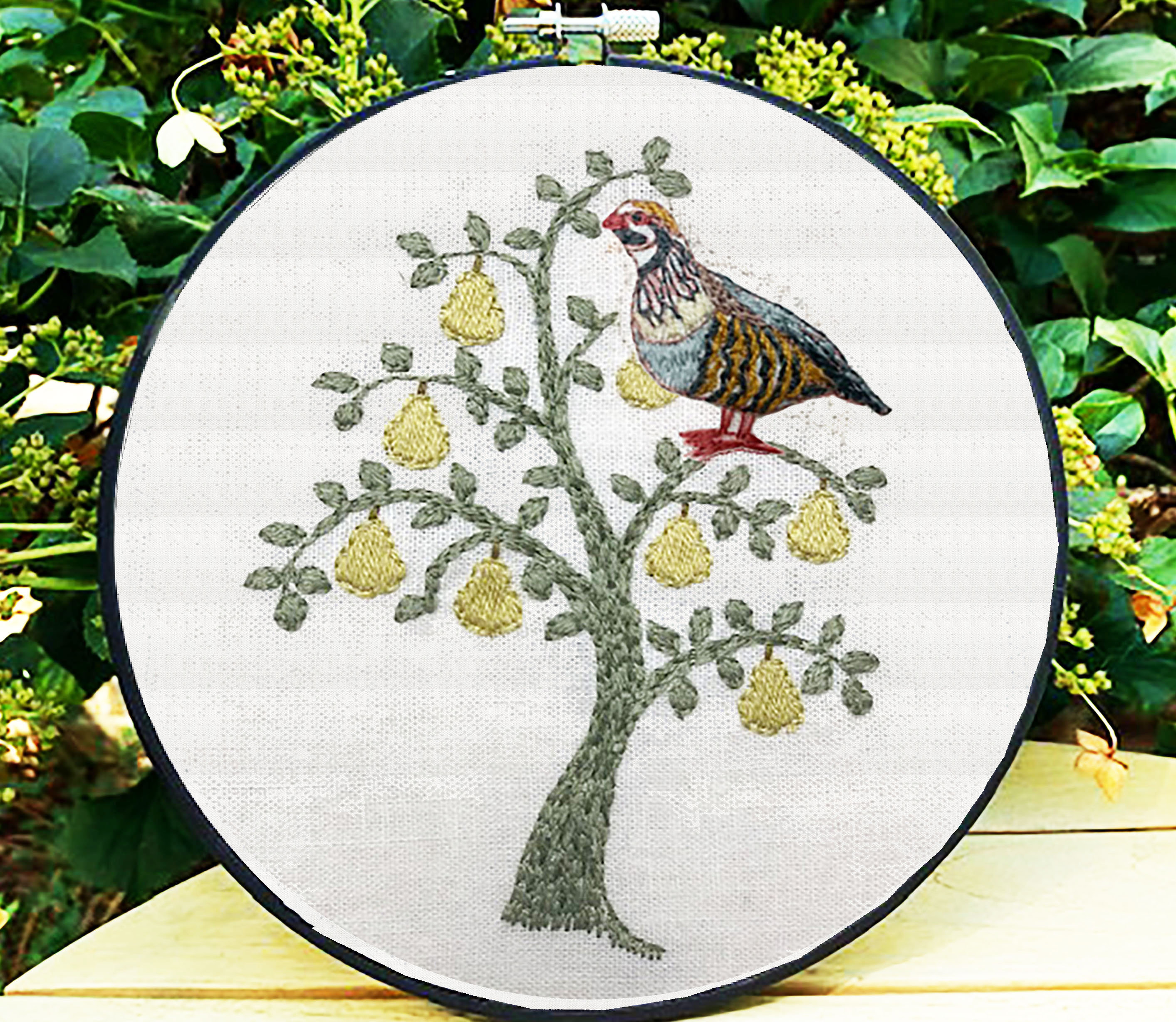 Partridge in a Pear Tree Embroidery Kit Embroidery Hoop Art - Etsy