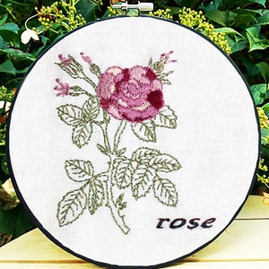 Kit de bordado a mano para principiantes - Kit de bricolaje para mujeres - Regalo de costura - Kit de manualidades para adultos - Kit de inicio de bordado - Kit de flores modernas