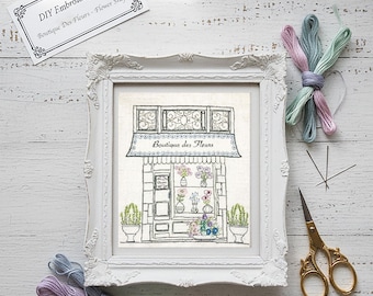 Kit de bordado para principiantes: Taller de bordado de floristería francesa (hazlo tú mismo)