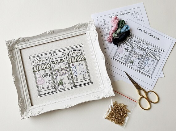 Embroidery Starter Kit: DIY French Dress Shop Needlework