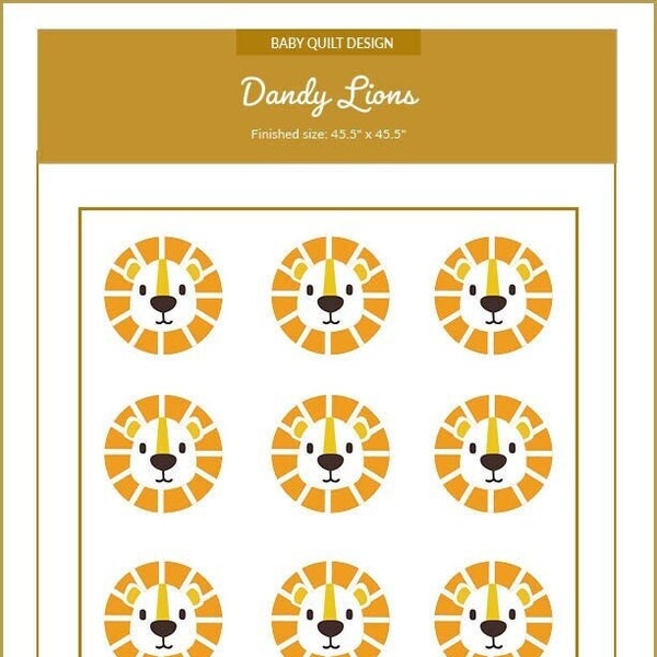 Dandy Lions Baby Quilt