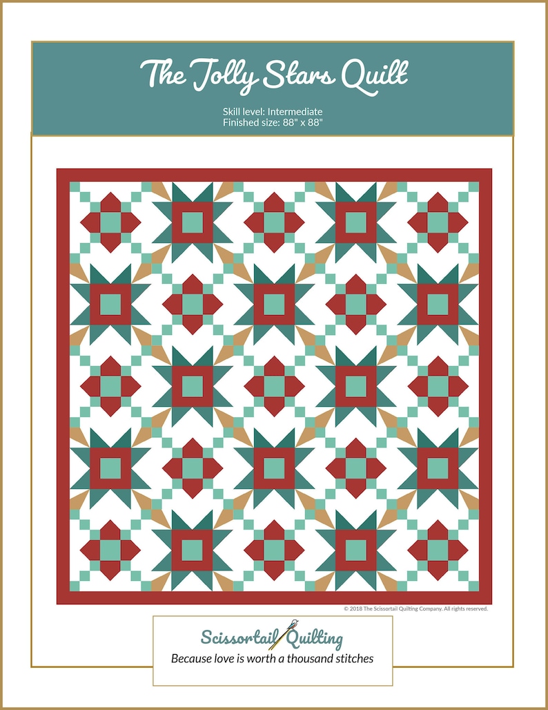 Jolly Stars Quilt Pattern image 1