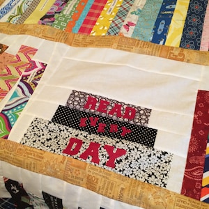 Read Every Day Quilt Downloadable Pattern Book Quilt image 5