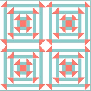 Triple Churn Dash Quilt Block Pattern image 3