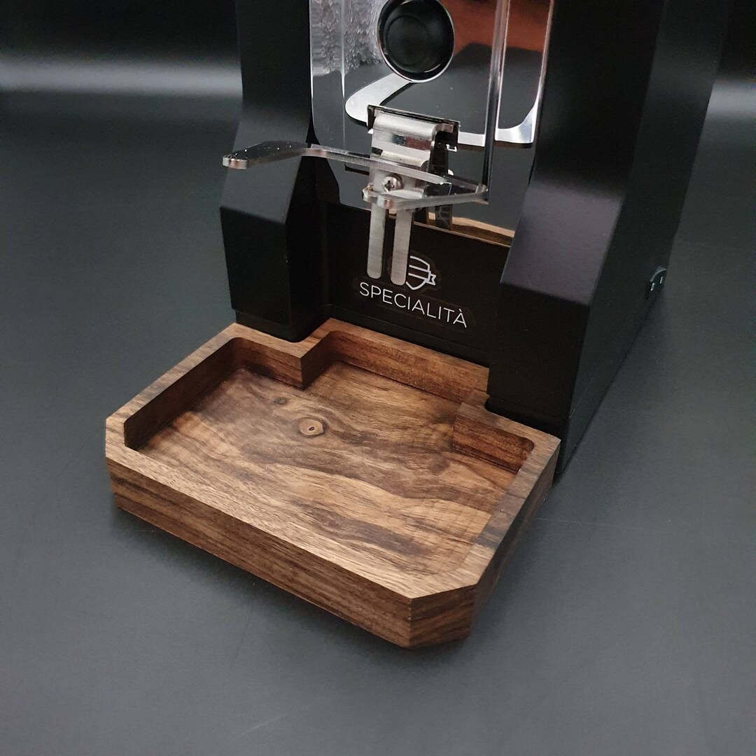 Walnut Wood Drip Tray for Eureka Mignon Grinders / Manuale