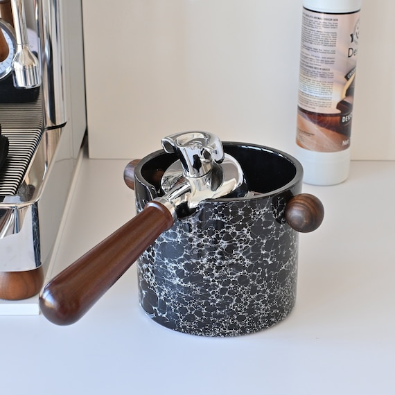 Handmade Ceramic Espresso Knock Box (black) by NILCIVIT™ - Etsy