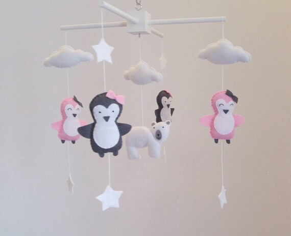 penguin crib mobile