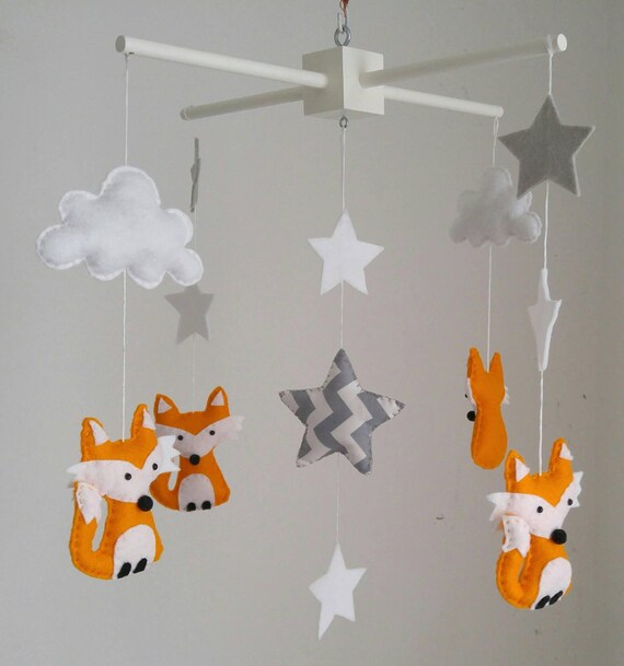 Renards Etoiles Et Nuages Pepiniere Mobile Renard Bebe Etsy Renards Etoiles Et Nuages Pepiniere Mobile Renard Bebe Etsy