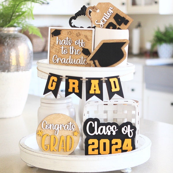 2024 Graduation Tiered Tray Bundle, High School Graduation, High School Graduation Tier Tray Display, Class of 2024, College Graduation