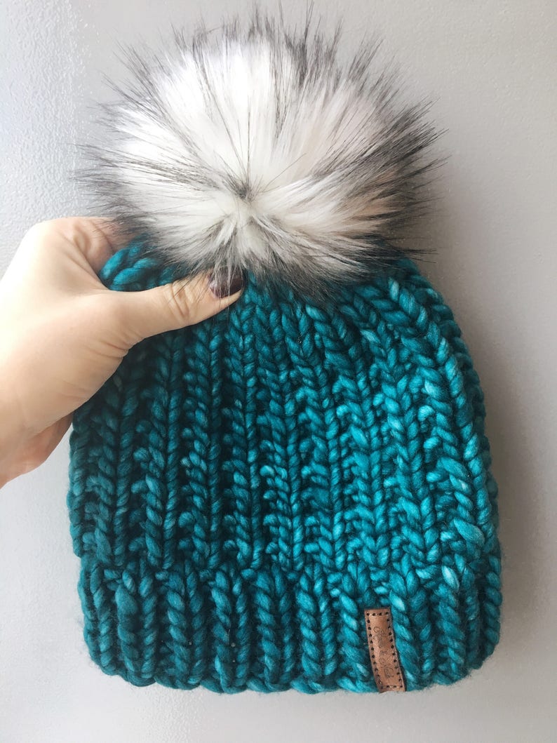 Knitting Pattern // Chunky Knit Beanie Pattern // Knitted Hat - Etsy Canada
