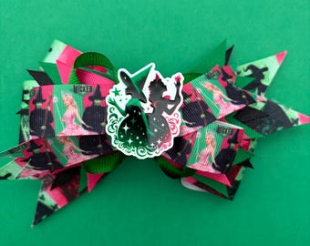 Wicked Inspired Stacked Hair Bow/Gift Bow