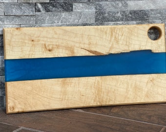 Epoxy Resin/Curly Maple Cutting Board