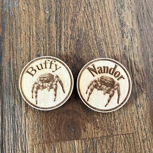 Custom Magnetic Name Plate Tokens for Jumping Spider Enclosures – Personalized Tarantula or Spider Habitat Label