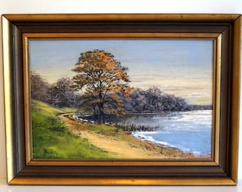 Original Swedish vintag Oil painting Still life Landscape Painting on canvas Original signed painting Original artwork Scandinavian wall art