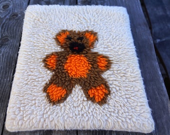 Vintage Swedish Wool Wall Hanging: Rustic Scandinavian Folk Art