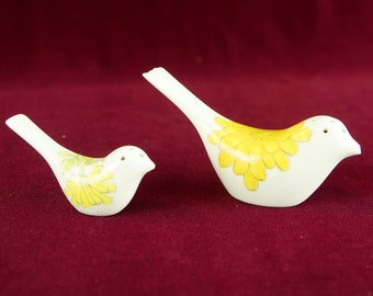 Salière et poivrière vintage Bird en céramique : décoration de cuisine de ferme rustique
