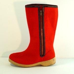 Vintage leren enkellaarzen rode dames Nordic Winter Snowboots Veterlaarzen Winterlaarzen Noorse laarzen Mukluk Boots Eskimolaarzen