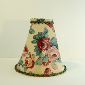 French Vintere great Lampshades Fabric Covered Lamp Shades Fringed Lampshades  Boho, Retro Lampshades