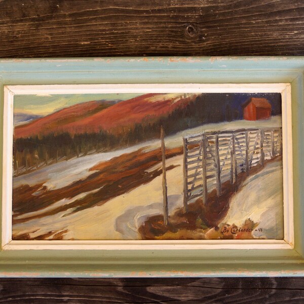 Norwegian Vintage Painting Etsy