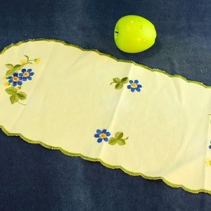 Vintage Table Runner Swedish Hand Embroidered Table Runner Tablecloth Table Cover Scandinavian Design Embroidered Table Runner