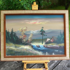 Original Swedish Oil painting Still life Landscape Painting on canvas Original signed painting Original artwork Scandinavian wall art