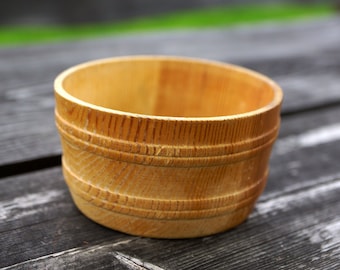 Handcarved Swedish Wooden Bowl: Rustic Cottage Decor