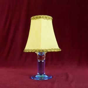 French Vintage yellow Lamp Shades Fabric Covered Lamp Shades Fringed Lamp Shades Boho, Shabby chic, Retro Lamp Shades, gold lampshades