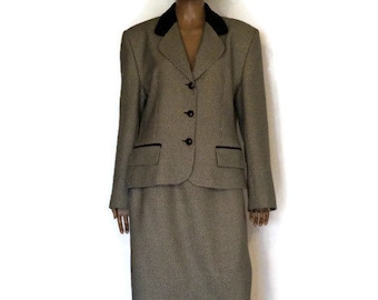 Vintage ANA SOUSA Skirt Suit: Blazer & Pencil Skirt, Size 42