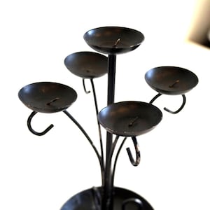 Swedish Candle holder with the wicks Mid Century modern design  Black iron candleholder Scandinavian design Country,Rustic Farmhouse Decor