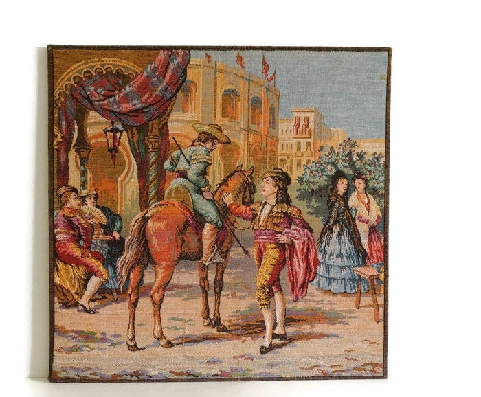 Spanish Embroidery Wall Art decor Multicolored Needlepoint Etsy