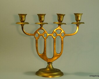 Candelabra. Antique French 4 branched candle holders. Solid brass five arm candleholder. Antique  Candlestick Classical Candle Sticks holder