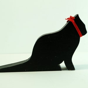 Vintage Napkin holder Black cats Napkin holder Black wooden napkin holder kitchen decor