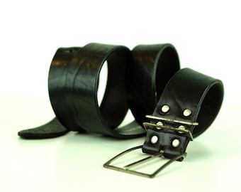 Vintage Onyx Coach Leather Brass Buckle Belt Vintage Onyx Coach Leather Brass Buckle Belt - Etsy main image 3