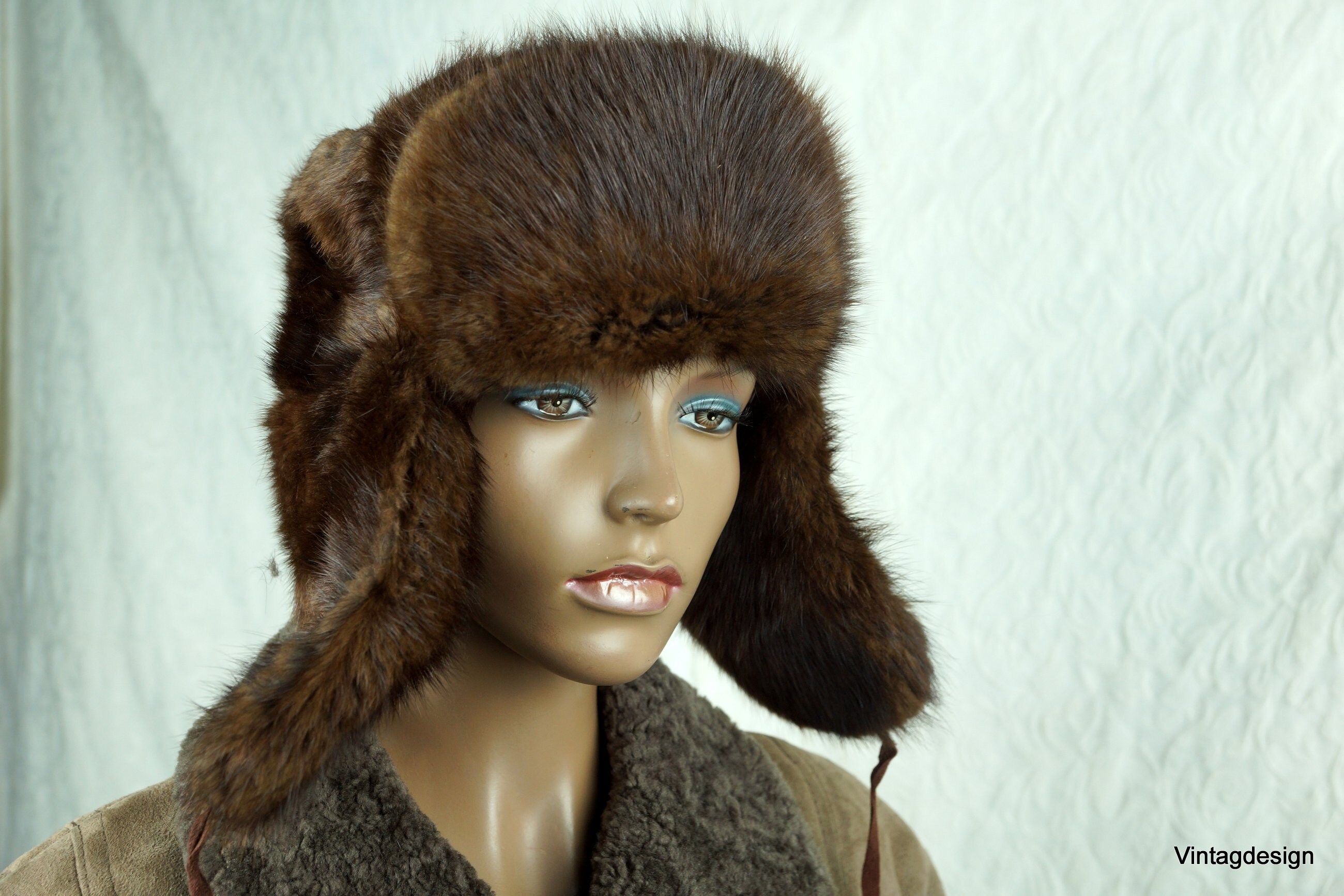mink fur caps
