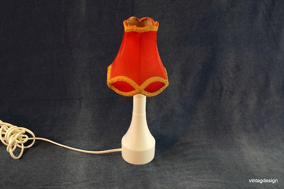 Vintage Swedish Table Lamp: Antique Wood Desk Lamp with Lampshade
