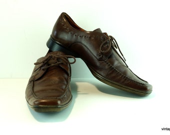 Mens leather shoes Eur 43 FCUK Made in Potugal shoes men Brown