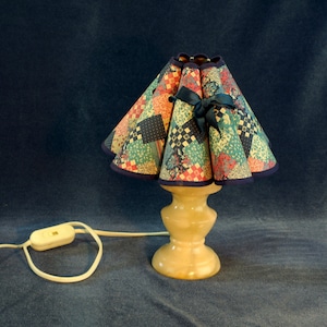 Vintage Alabaster Table Lamp: Italian Marble Desk Lamp